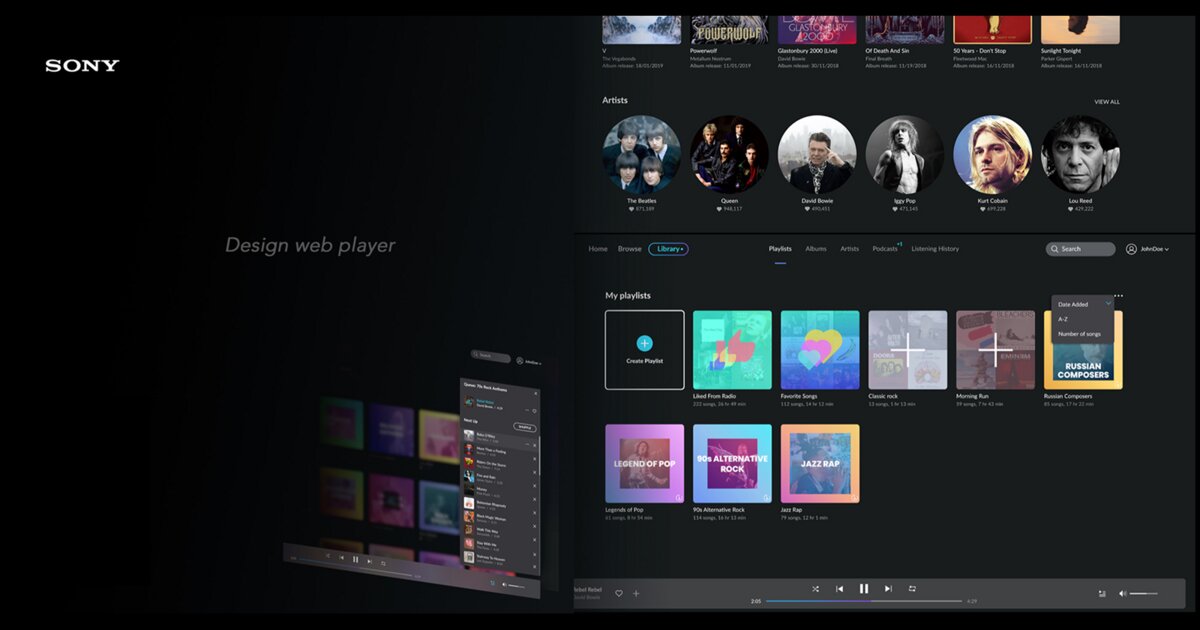 Sony Music artist analytics dashboard